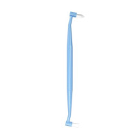 Double-sided monobundle toothbrush, blue